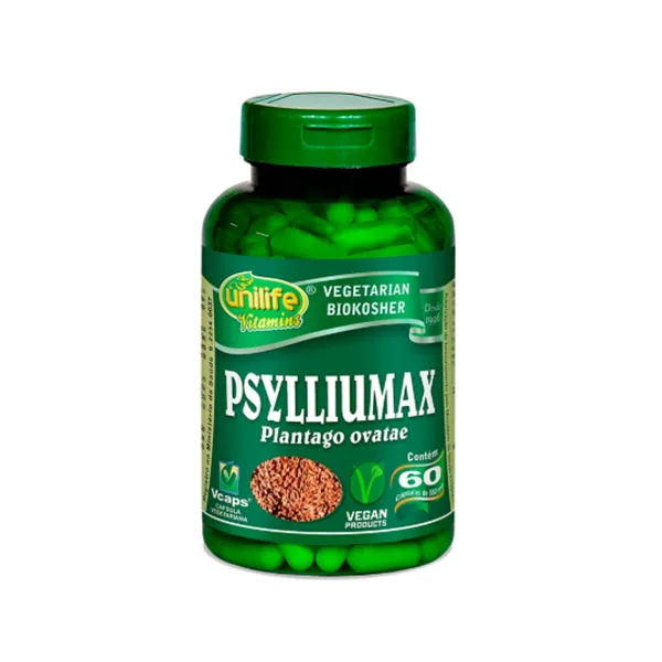 Psylliumax Psyllium 60 Cápsulas 550mg Unilife - Empório Pires